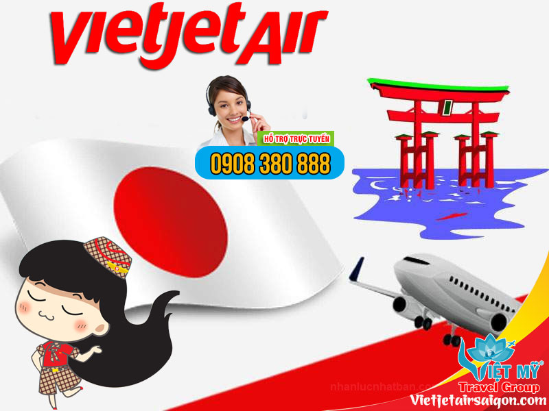 Đặt mua vé máy bay Vietjet Air đi Nhật Bản giá rẻ