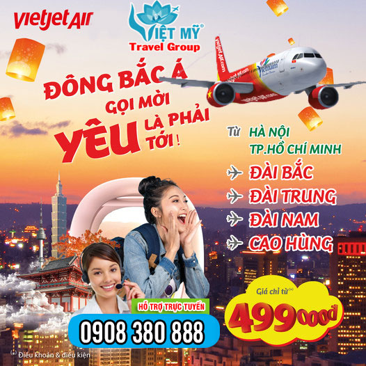 Ghé Đài Loan với vé bay từ 499K cùng Vietjet Air