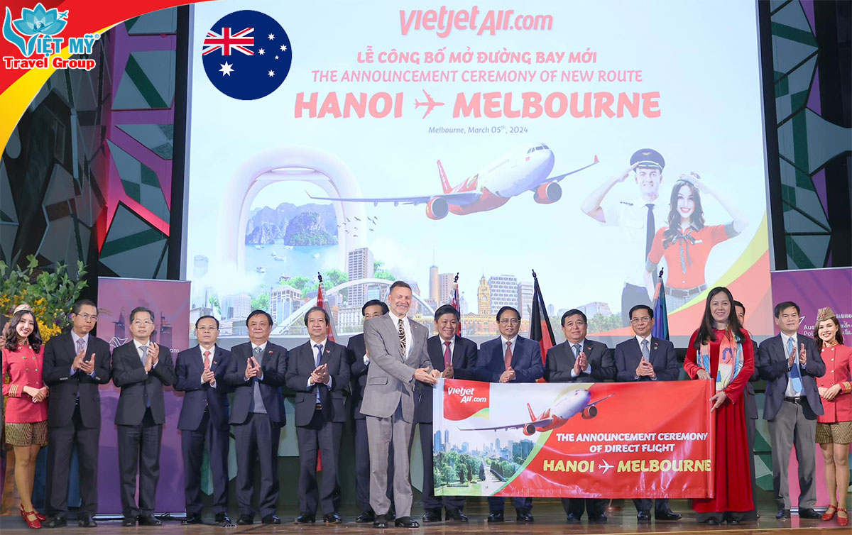 Đường bay Melbourne đi Hà Nội mới nhất hãng Vietjet chuẩn bị khai trương