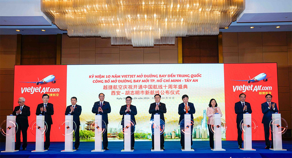 Vietjet công bố đường bay mới TP. Hồ Chí Minh - Tây An (Trung Quốc)